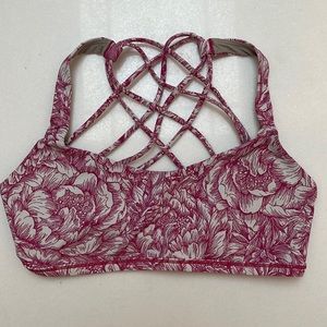 lululemon athletica Pink Floral Bra